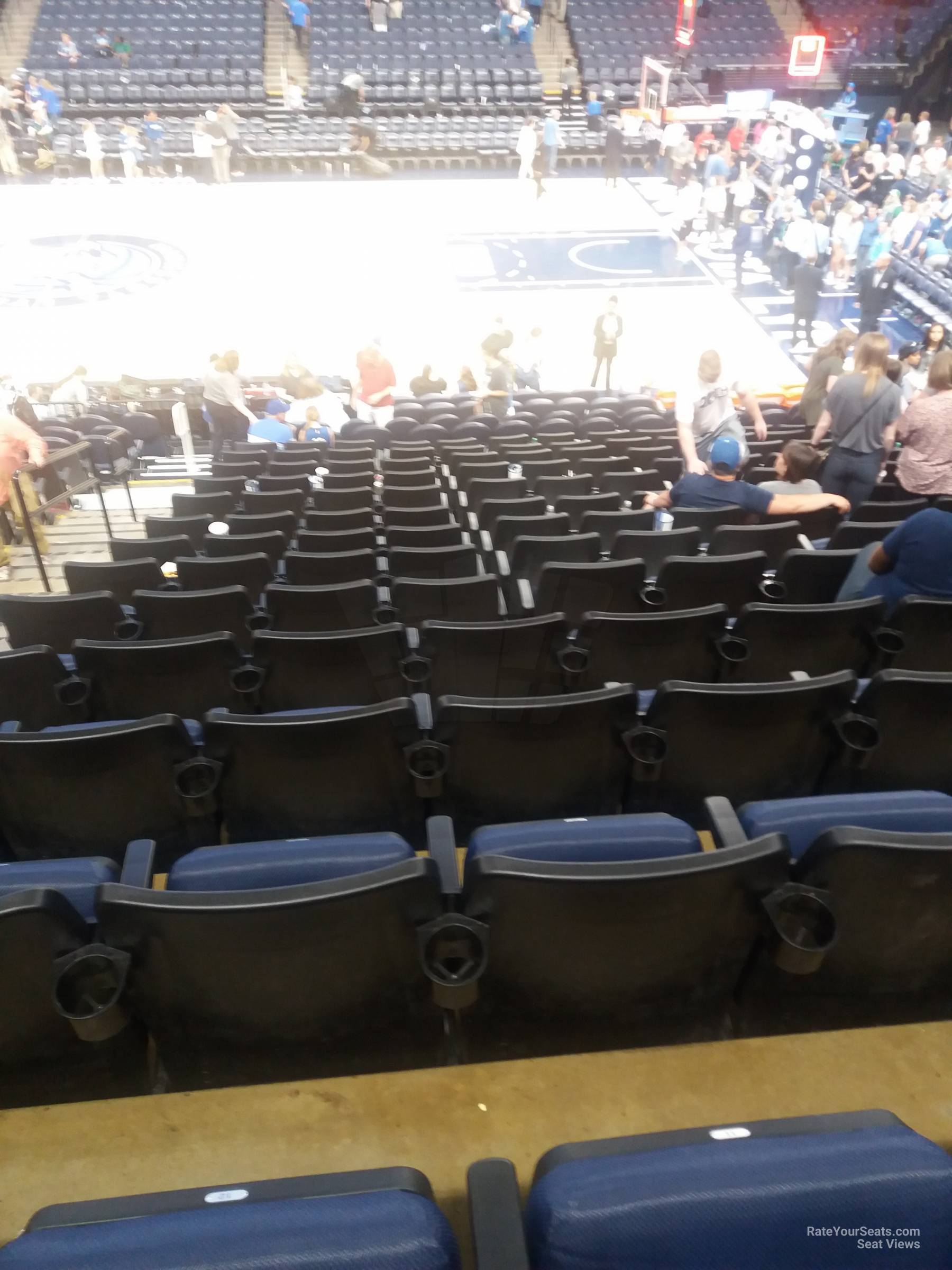 section 130, row n seat view  for basketball - target center